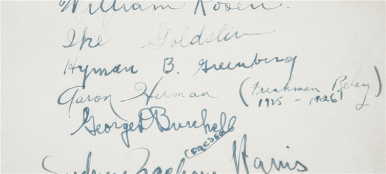 1927 Hank Greenberg Signed High School Yearbook (Rare Hyman B. Greenberg Signature) (JSA)